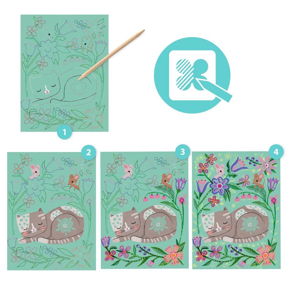 Djeco Scratch Cards - Encounters