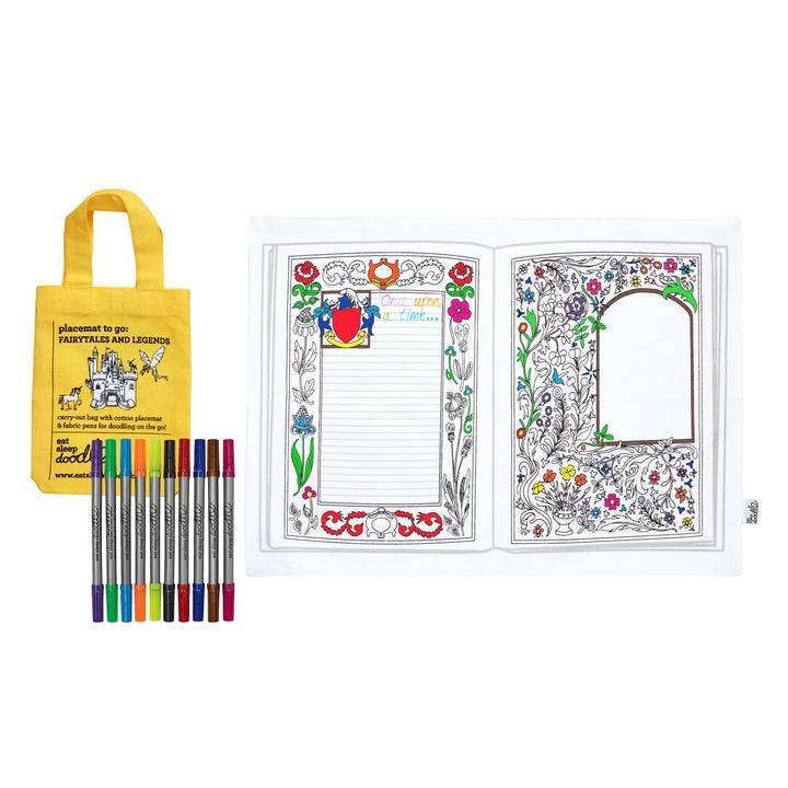 Fairytales and Legends Placemat to Go - Colouring Craft Kit