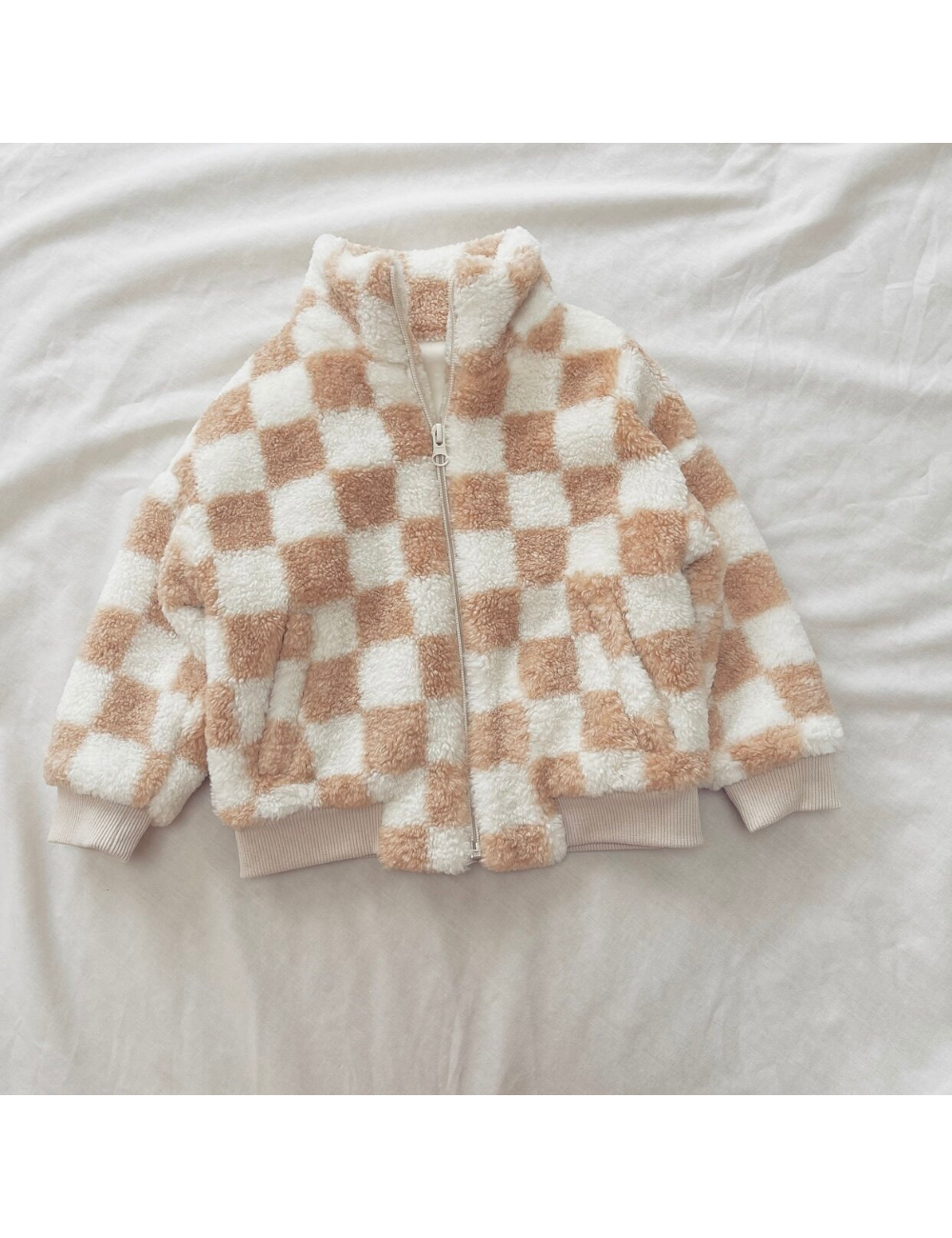 Checked Teddy Coat