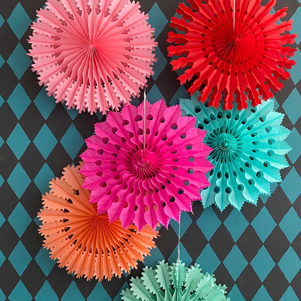 Paper Fan - Pack of 6 - Green