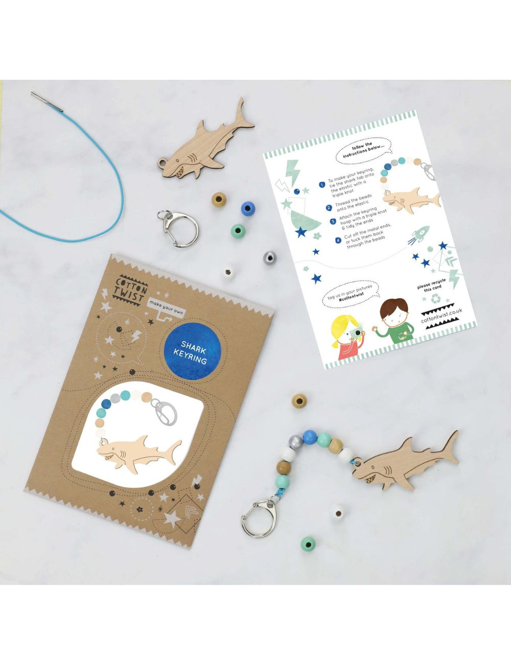 Make Your Own Shark Keyring Kit