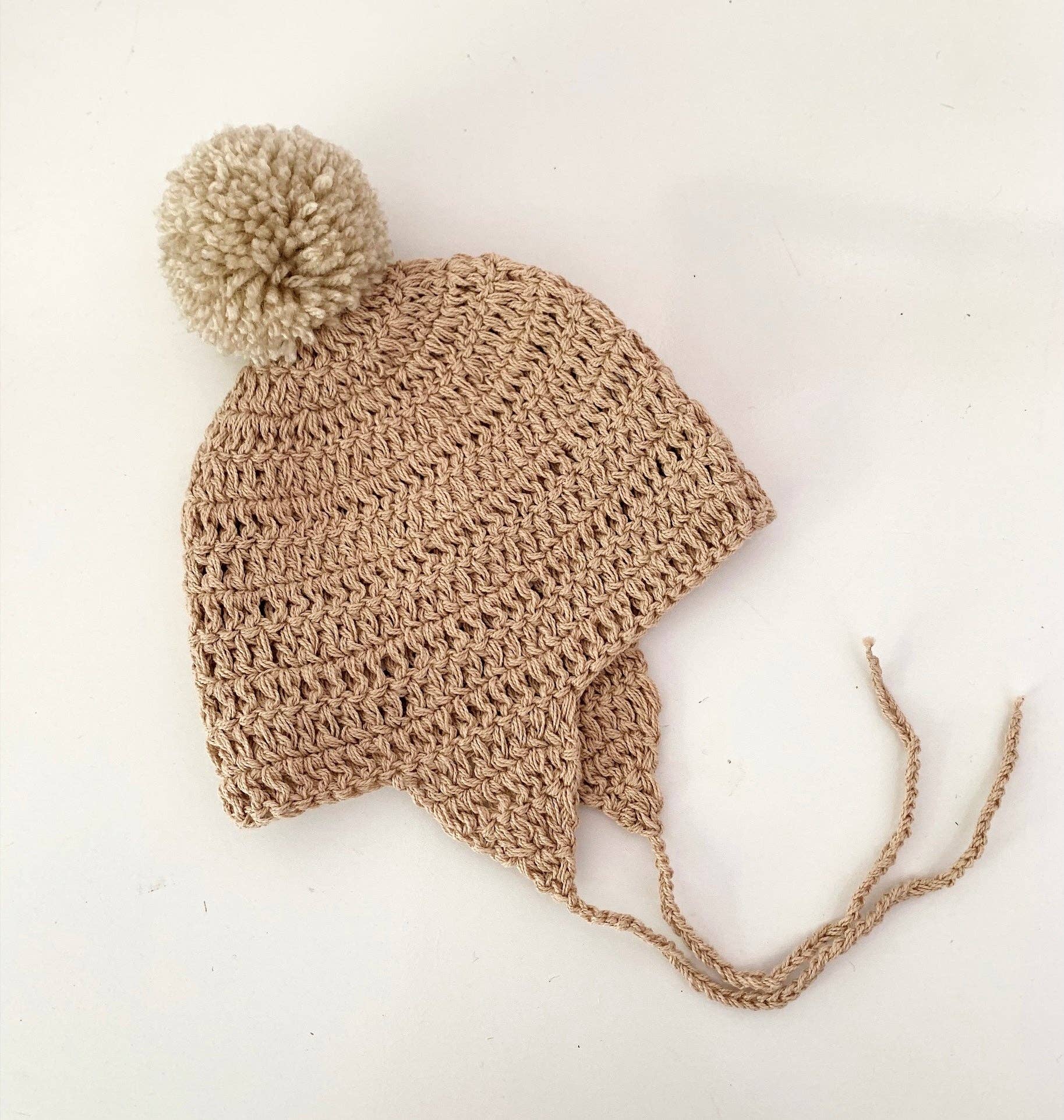 Acorn bonnet: Chalky Pink / Oatmeal