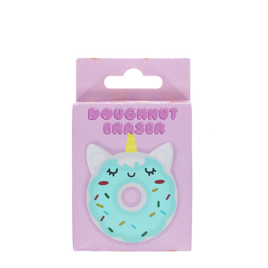 Adorable animal doughnut eraser - Unicorn