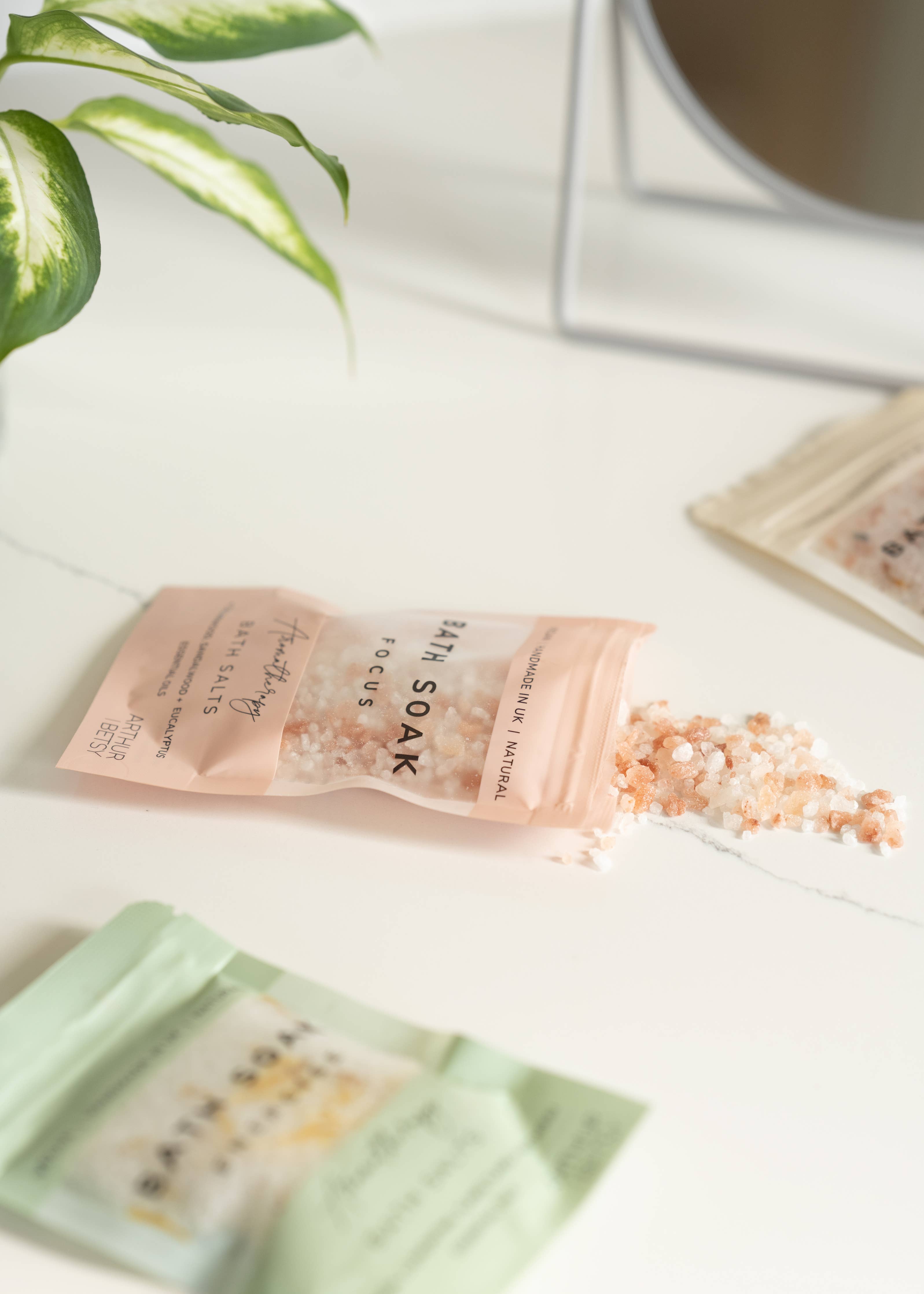 Bath salts pouch, Bath soak, Bath bomb, Bath salt bag: Energise