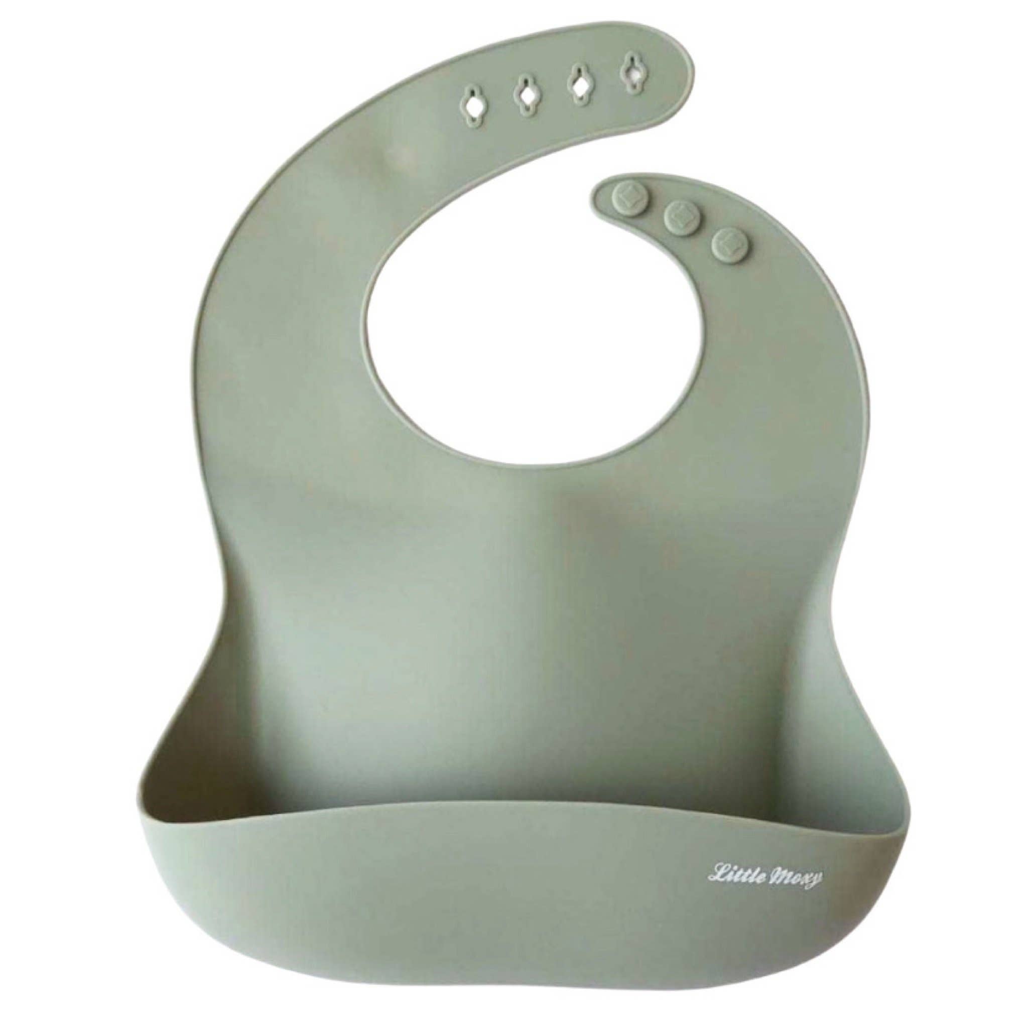 Soft Lightweight Stain-Resistant Baby Bib in Sage