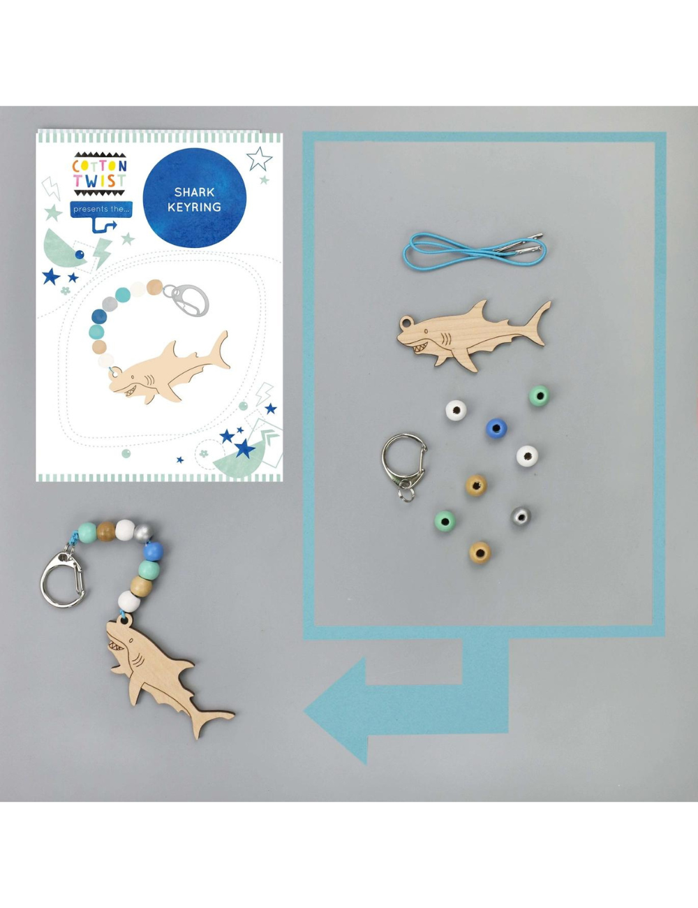 Make Your Own Shark Keyring Kit
