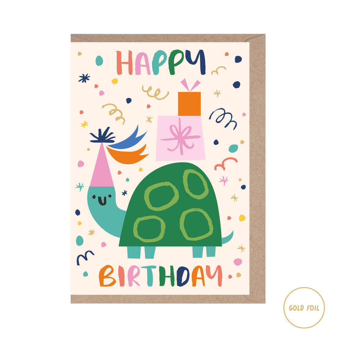 Turtle Happy Birthday Card - Animal - Kids - Children&