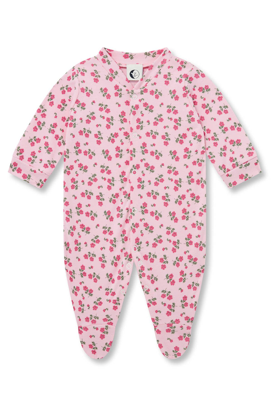 BABY SLEEPSUIT | PINK TEA FLORAL: 0-3 Months