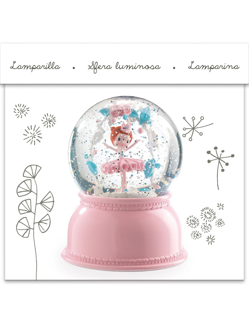 Djeco Ballerina Night Light Snow Globe