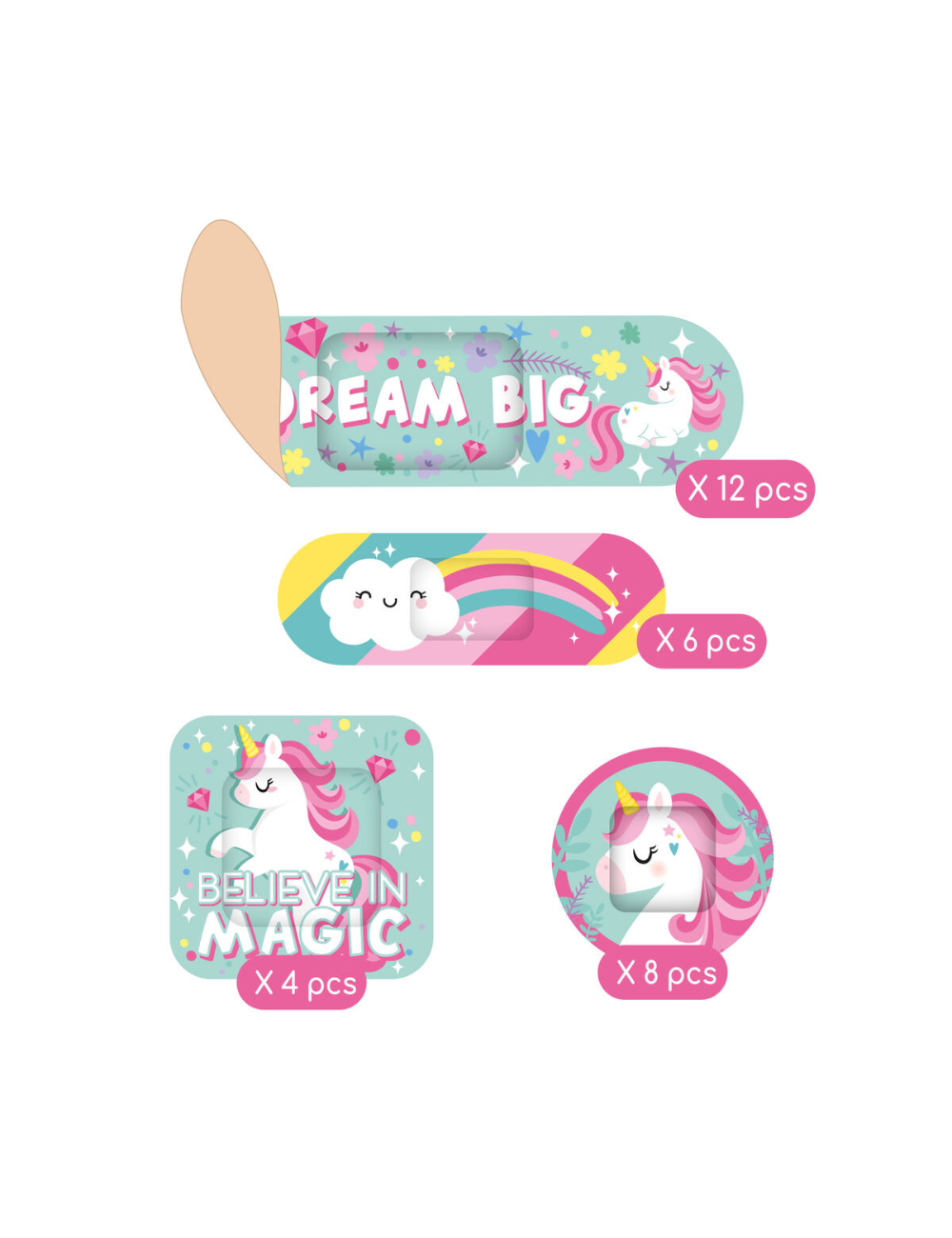 30 Printed Plasters - Unicorn