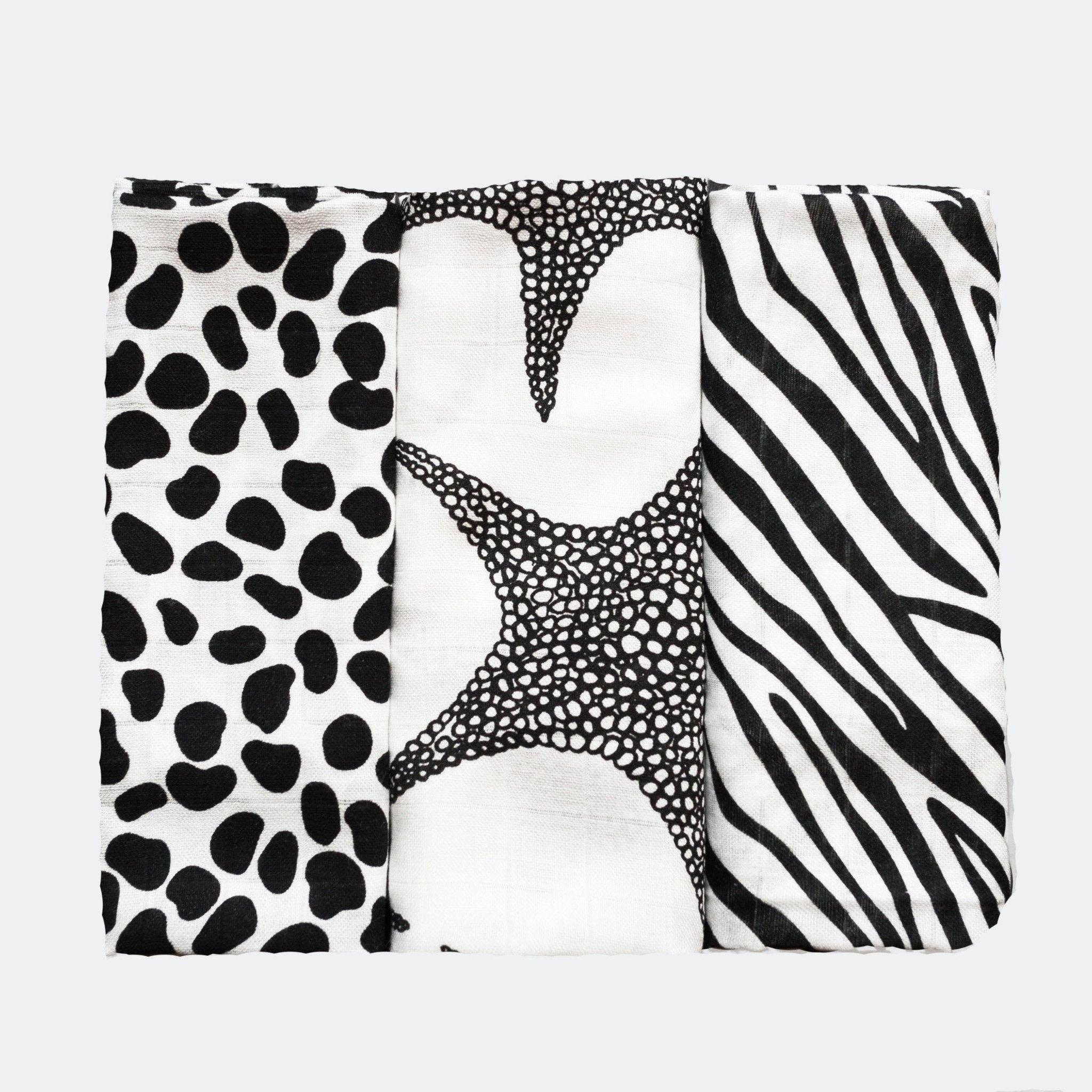 Animal Print Sensory Muslin 3 Pack