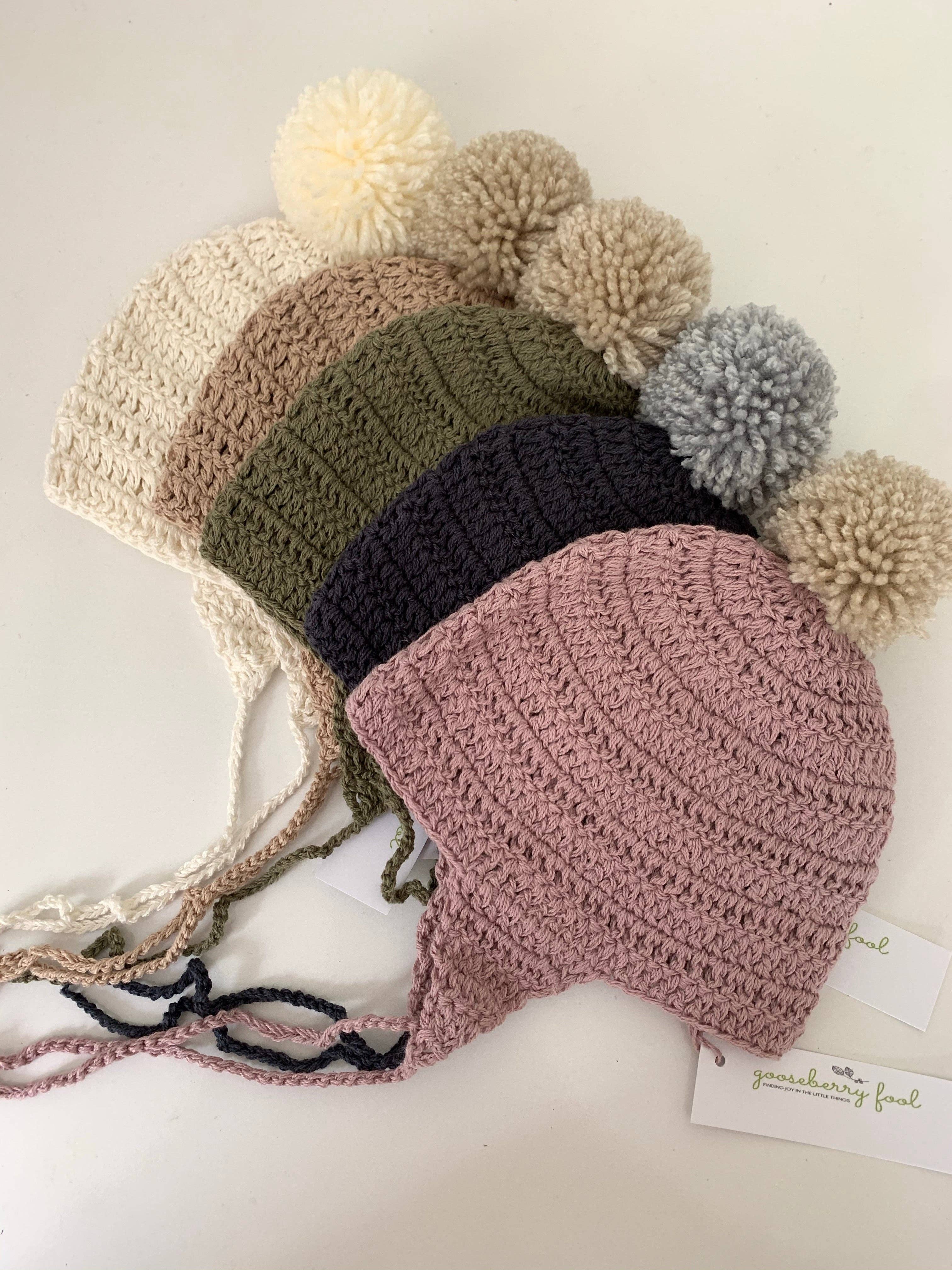 Acorn bonnet: Chalky Pink / Oatmeal