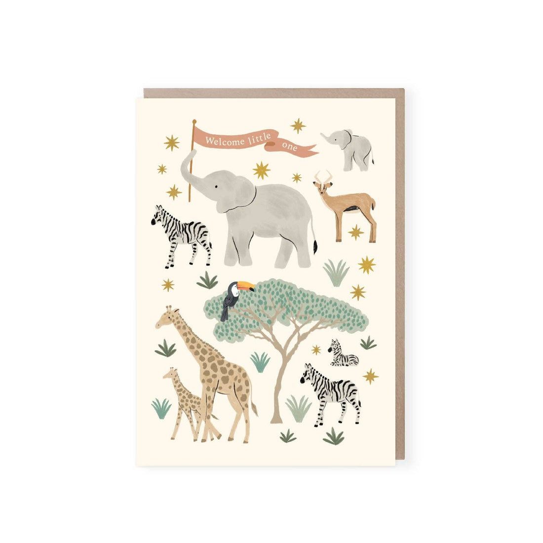 New Baby Card | Safari Greeting Card | Animal Card