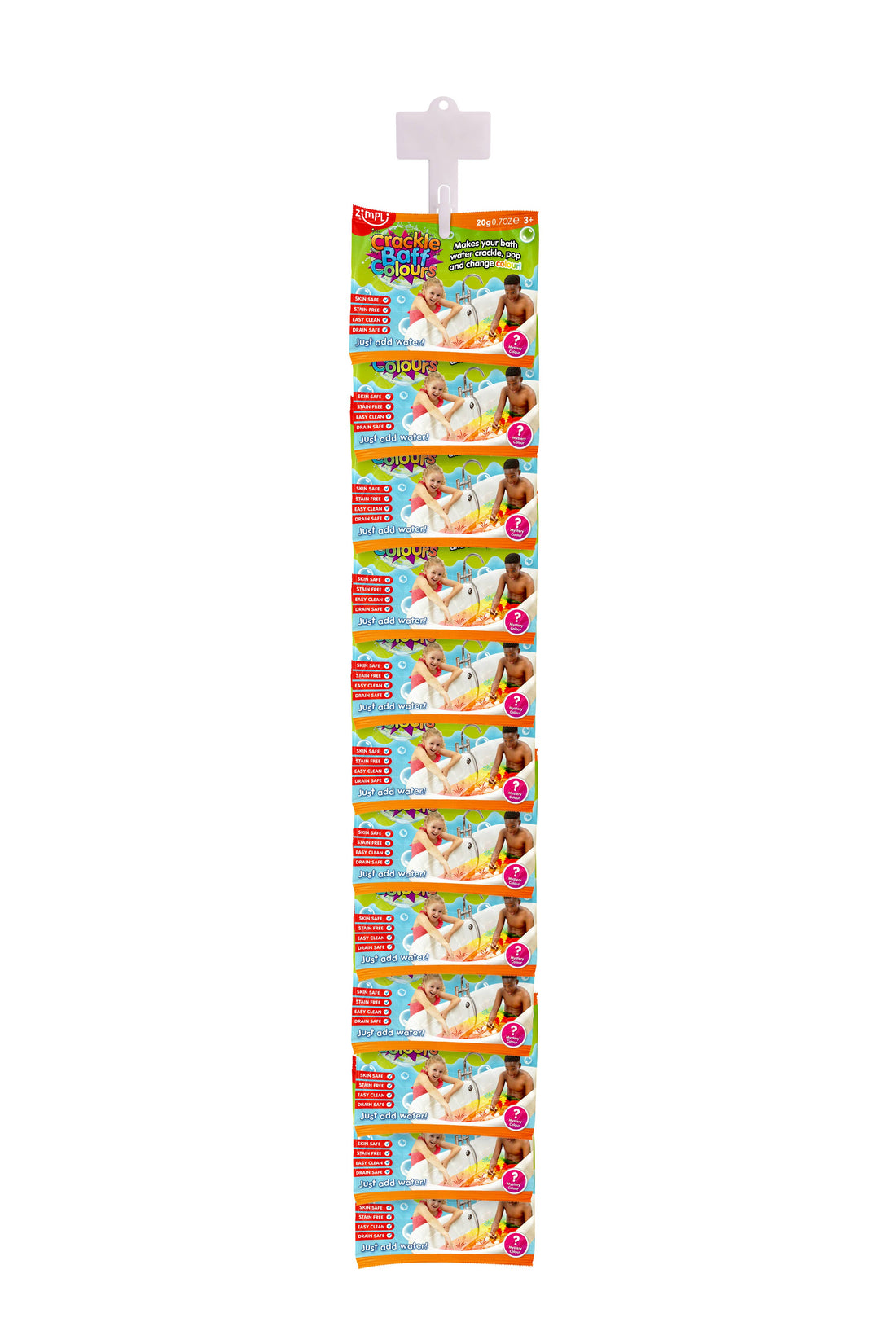 Zimpli Crackle Colours Foil Bags -Crackle and Pop Bath Toy