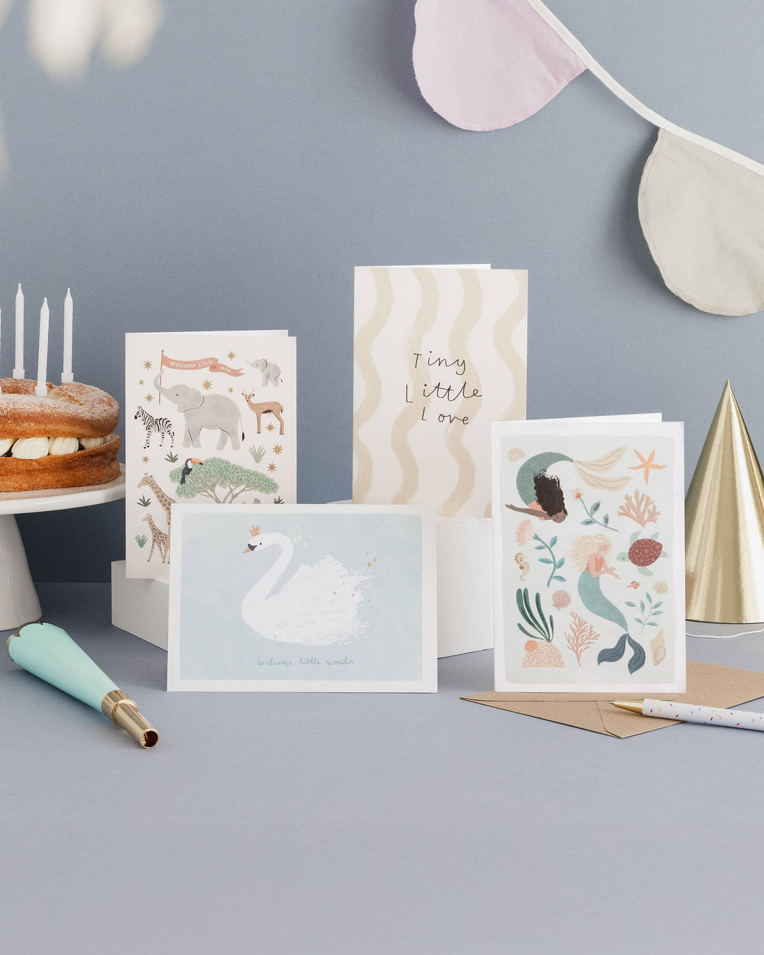 New Baby Card | Swan Greeting Card | Unisex Card