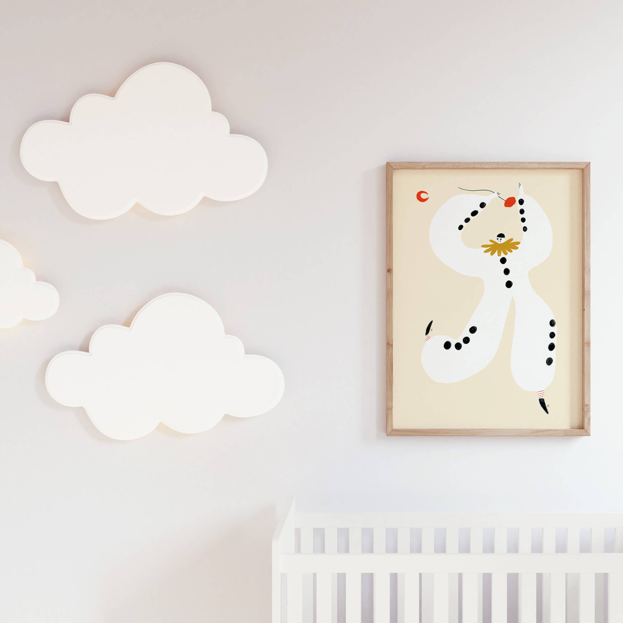 Pierrot Clown Art Print | Nursery Wall Art | Circus Wall Art: A3