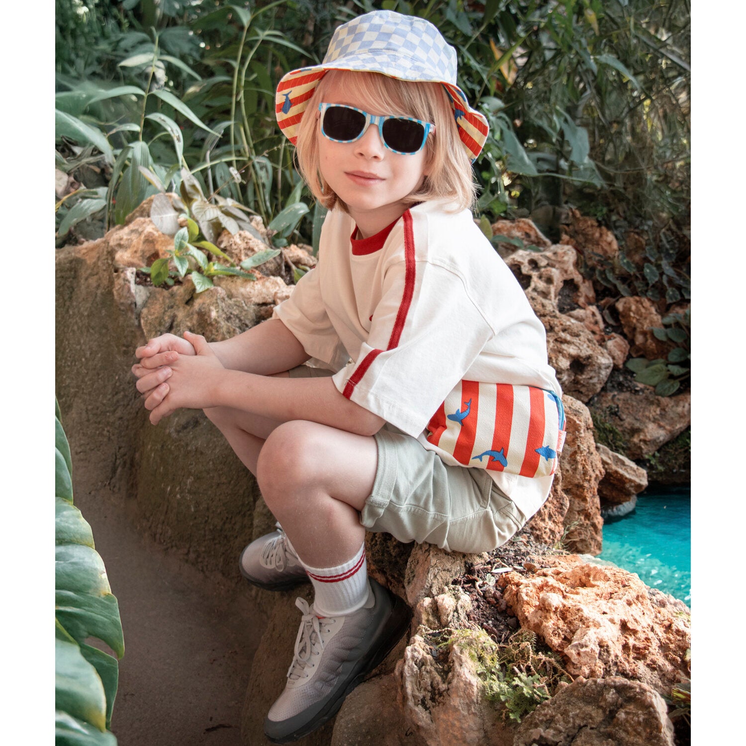 Shark Reversible Bucket Hat 3-6 Years
