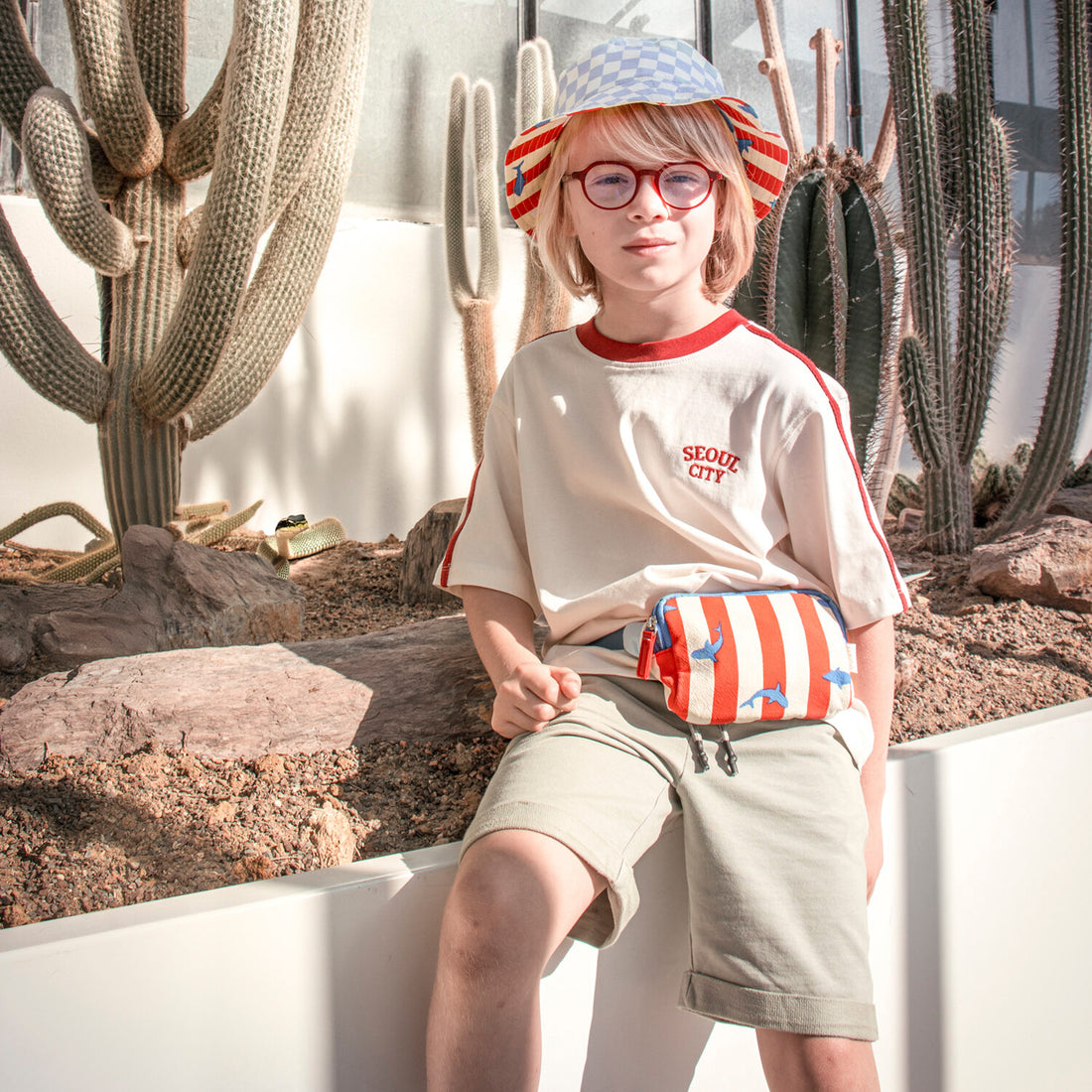 Shark Reversible Bucket Hat 3-6 Years