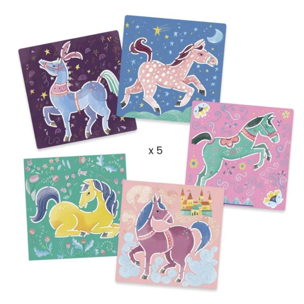 Djeco Stencils Horses
