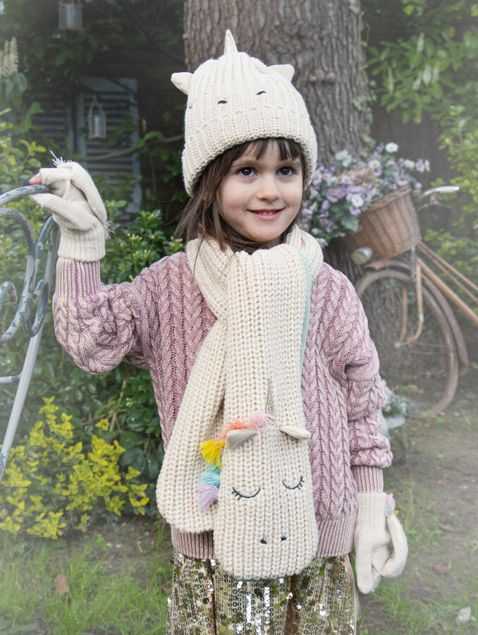 Rainbow Unicorn Knitted Hat 3-6 Years