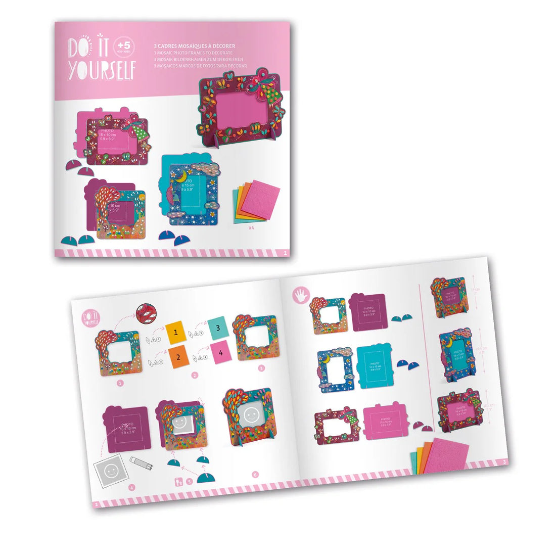 Djeco Do It Yourself Mosaic Photo Frames to Decorate - Fairy