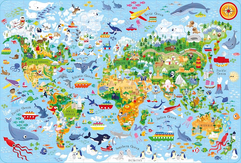 Atlas and Jigsaw: Map of the World