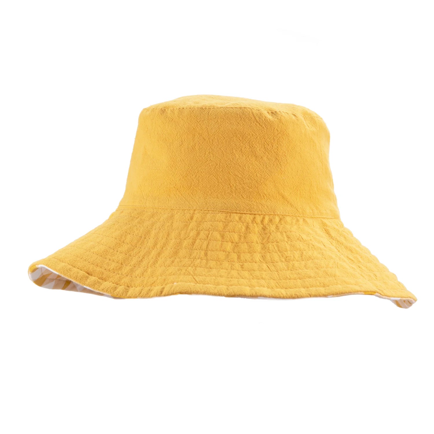 Retro Check Sun Hat Ochre
