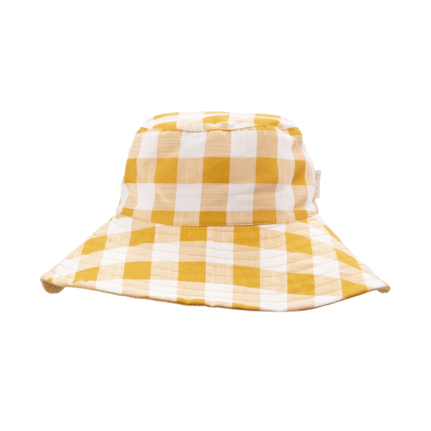Retro Check Sun Hat Ochre