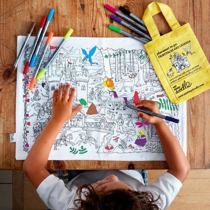 Fairytales and Legends Placemat to Go - Colouring Craft Kit