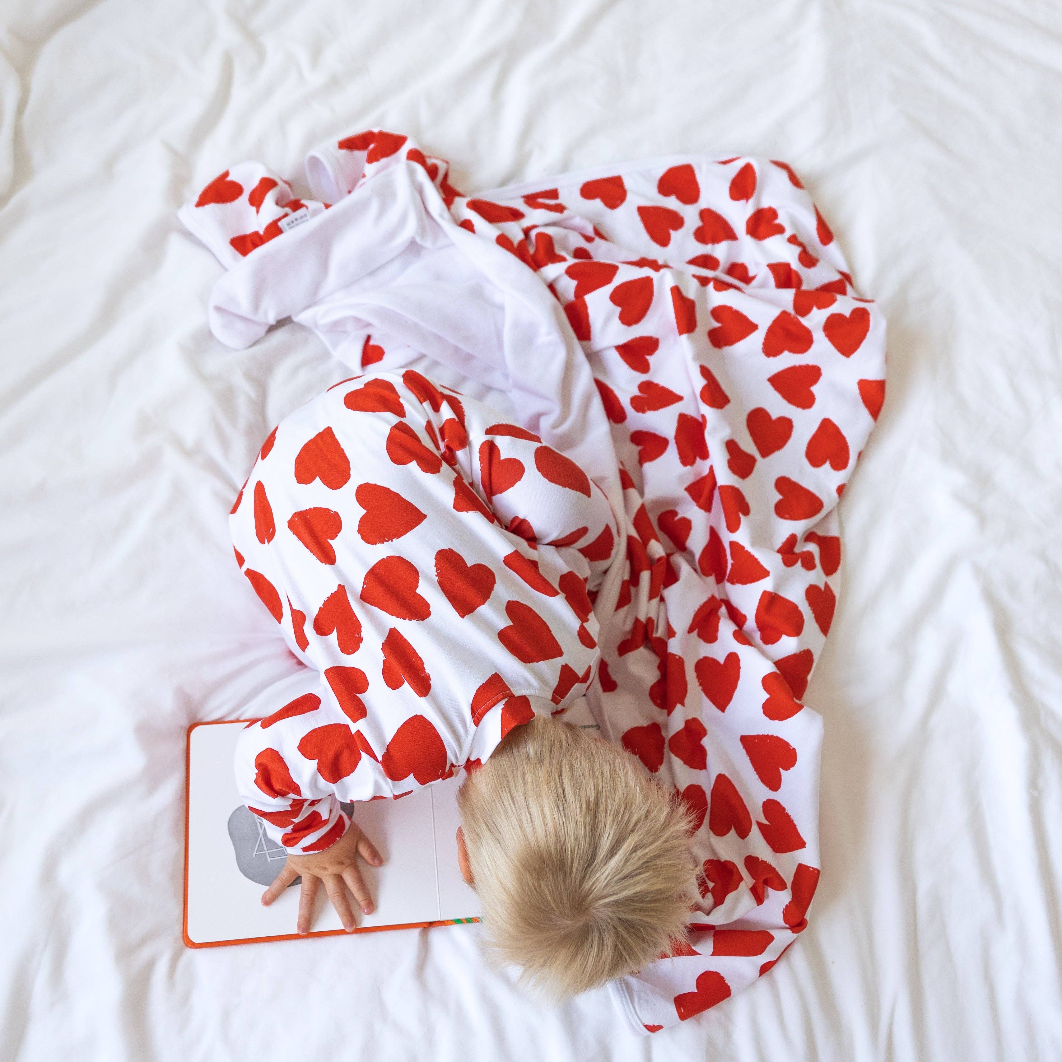 Love Heart cotton sleepsuit