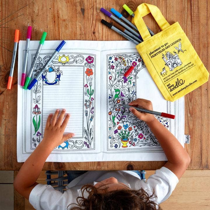 Fairytales and Legends Placemat to Go - Colouring Craft Kit
