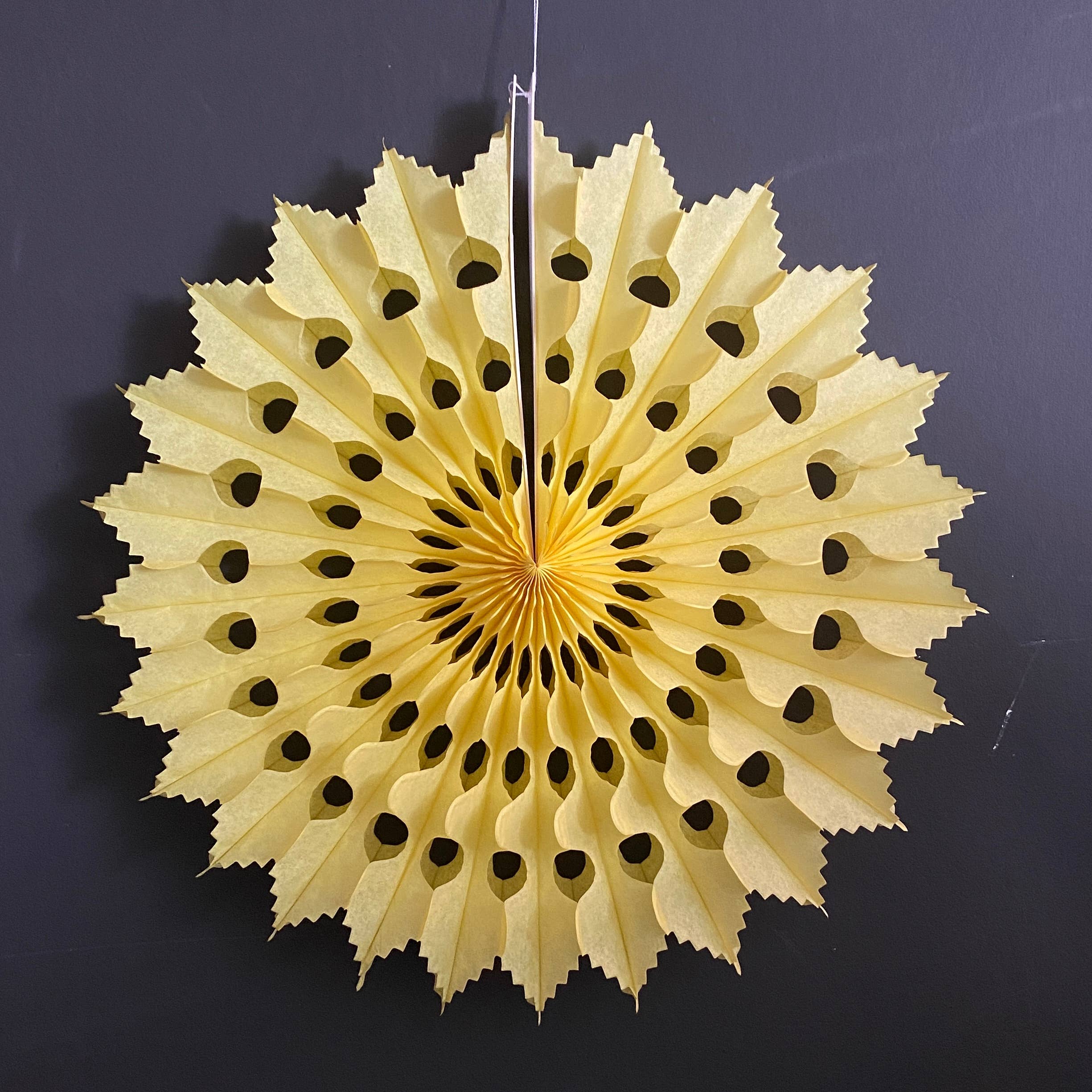 Paper Fan - Pack of 6 - Yellow
