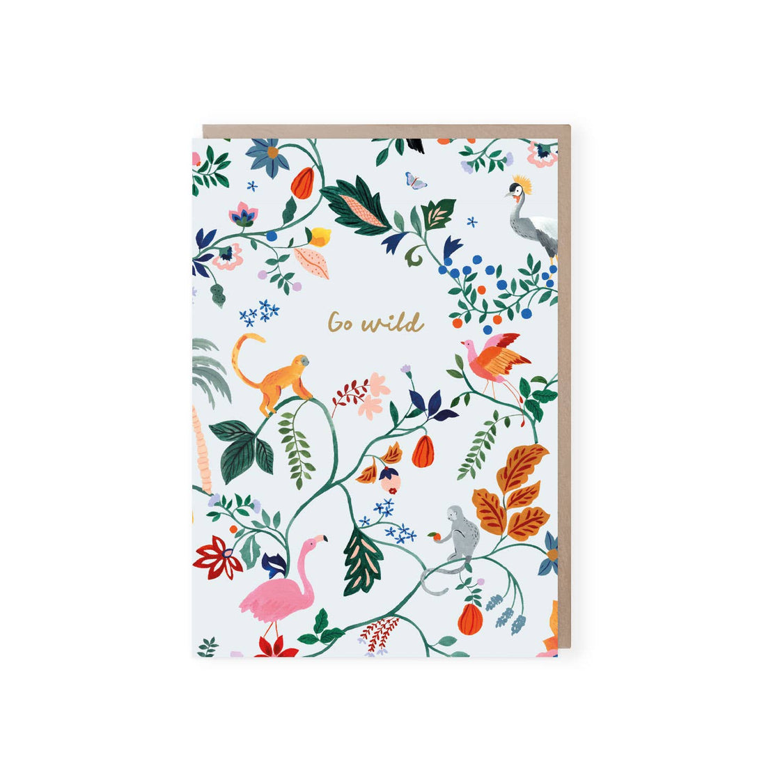 Jungle Birthday Card| Blue Greeting Card| Animal Card