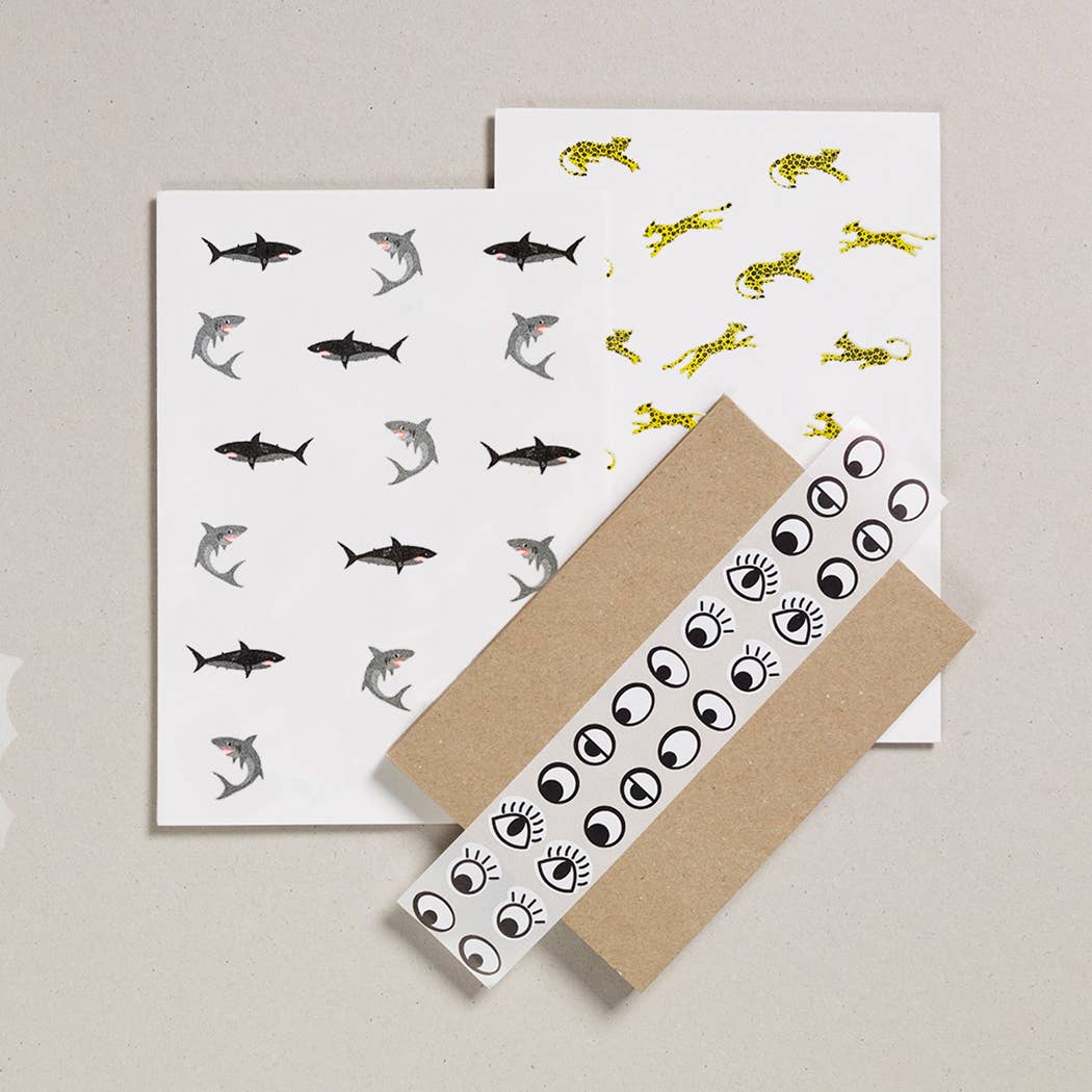 Writing Paper Set Sharks & Leopards