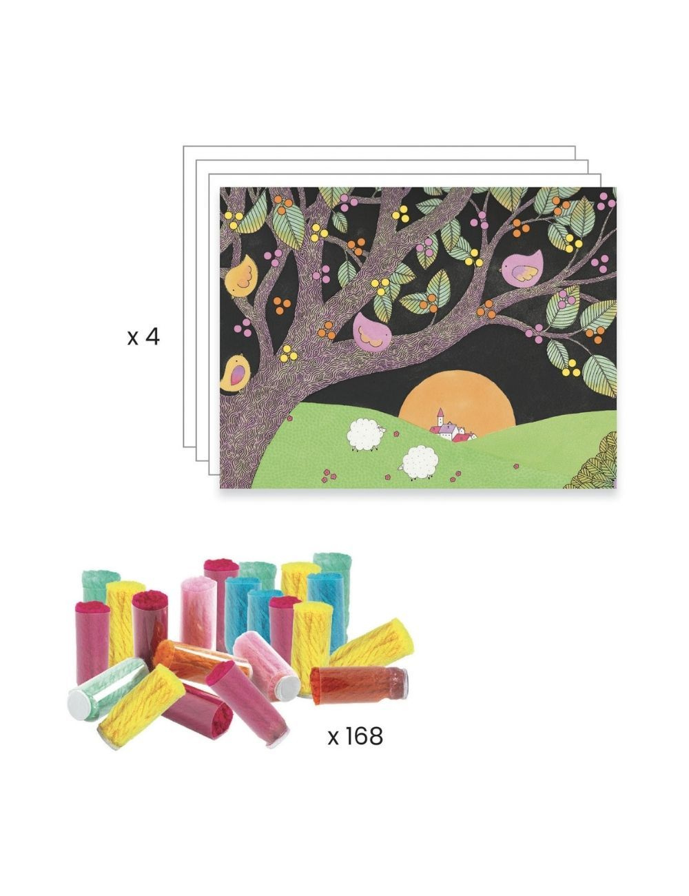 Djeco Collages - An Explosion of Pompoms