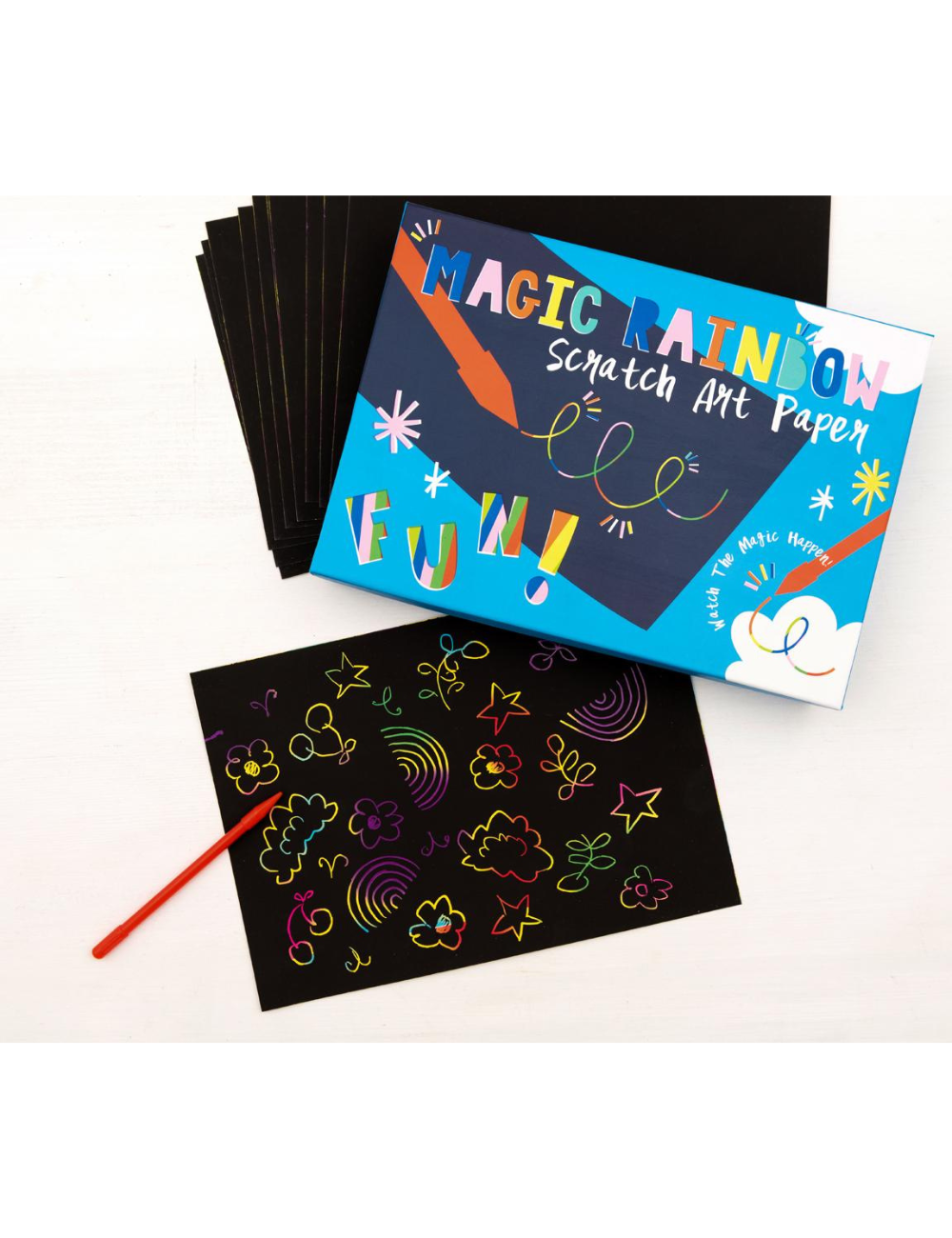 Rainbow Scratch Art