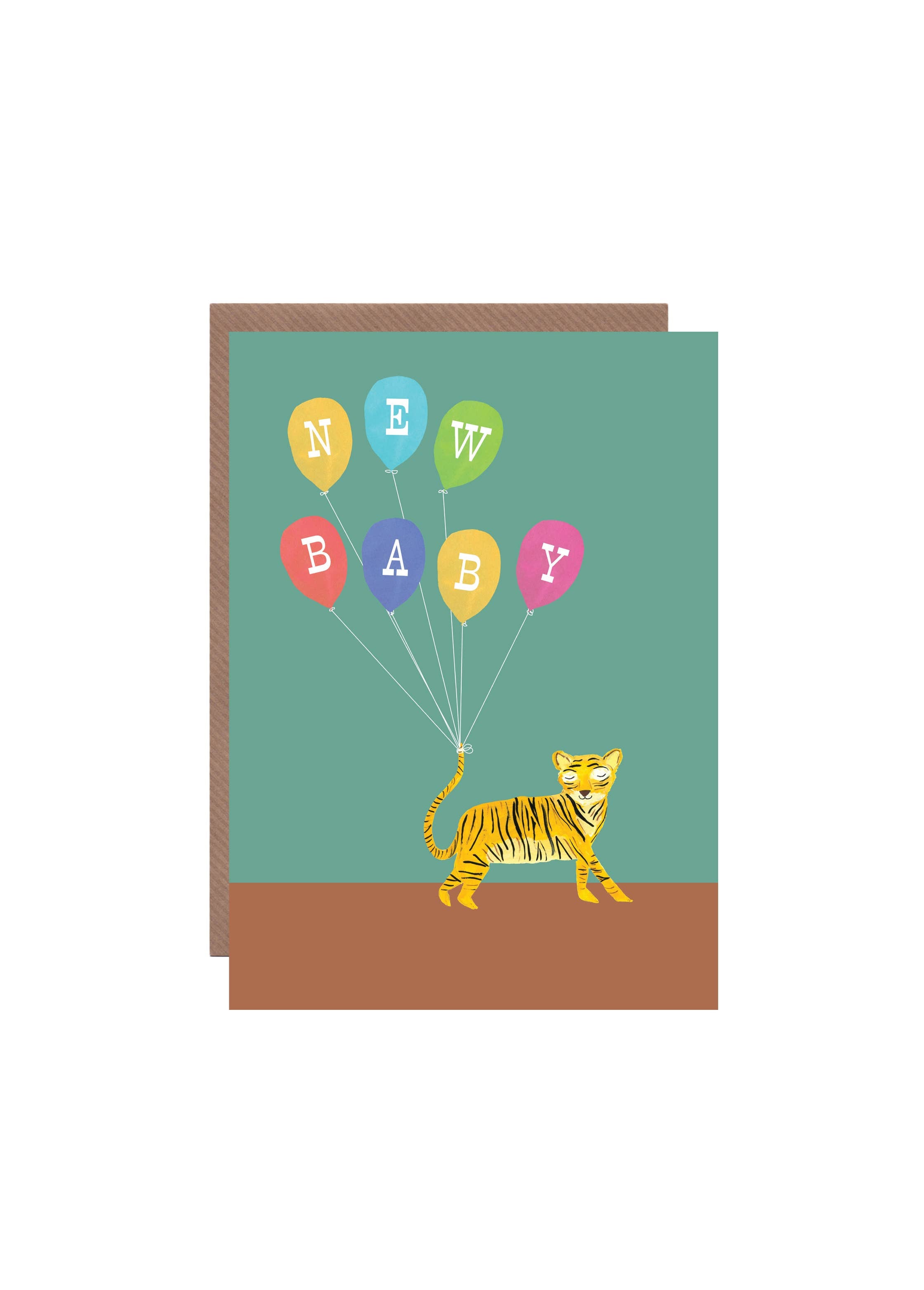 Tiger New Baby Greetings Card