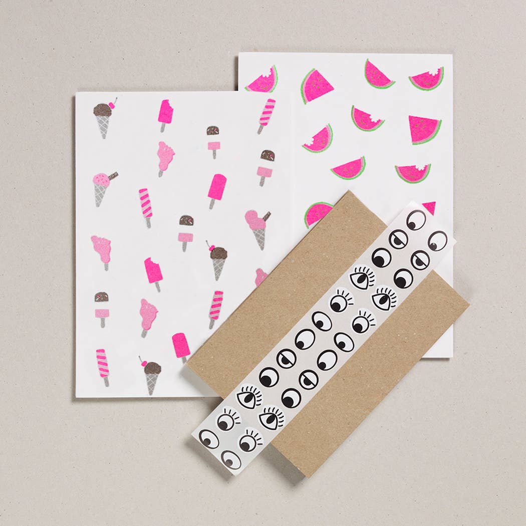Writing Paper Set Lollies & Melons