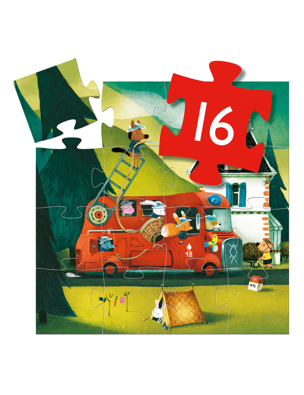Fire Engine Puzzle - 16pcs
