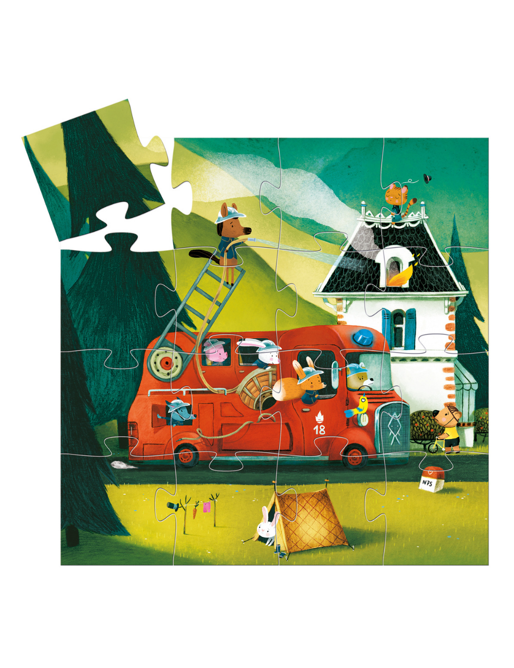 Fire Engine Puzzle - 16pcs