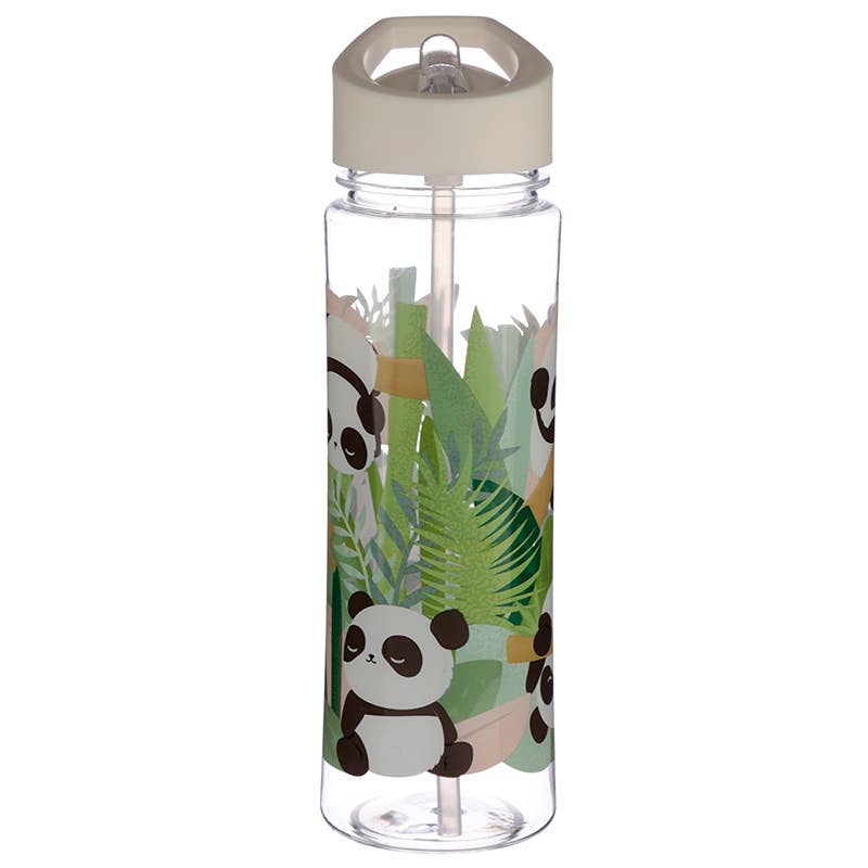 Reusable 550ml Water Bottle with Flip Straw - Pandarama