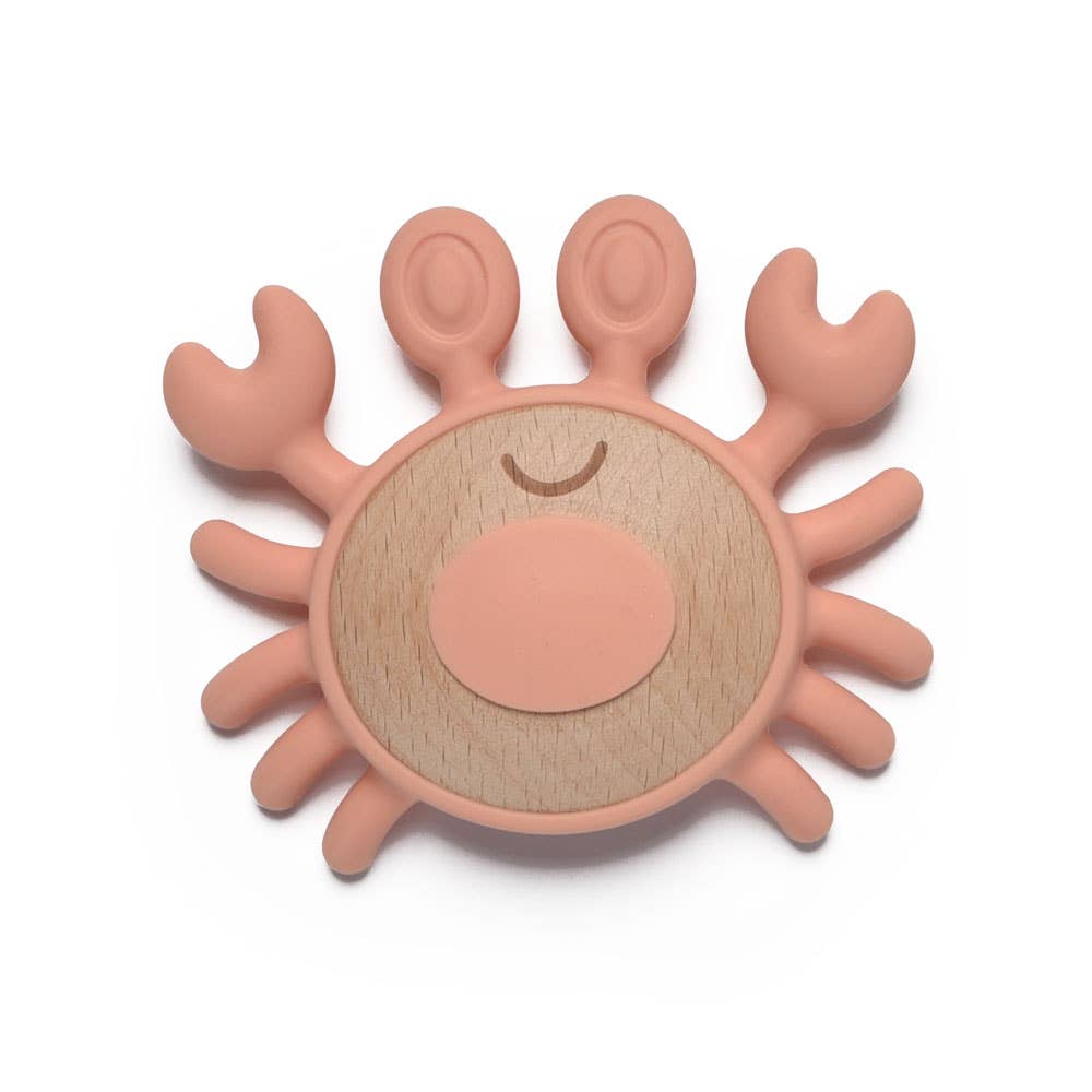 Crab Teether: Sunset Orange
