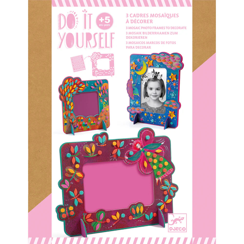 Djeco Do It Yourself Mosaic Photo Frames to Decorate - Fairy