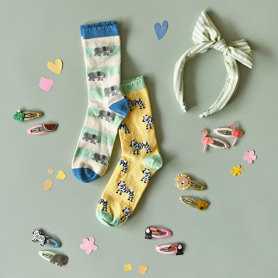 Safari Fun 2 Pack Socks 9-12 Jnr