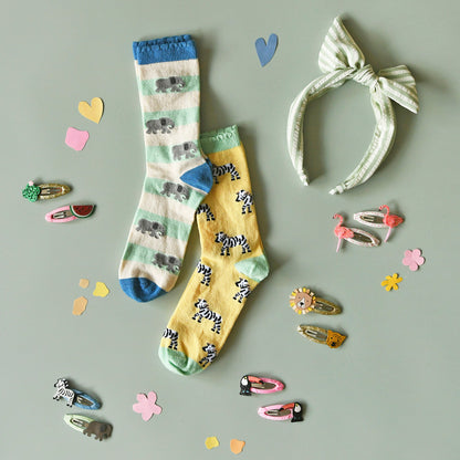 Safari Fun 2 Pack Socks 9-12 Jnr