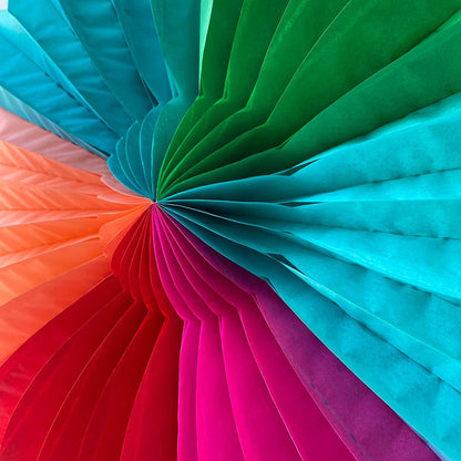 Multi Colour Paper Fan Decoration (Pack of 6) Multi Colour