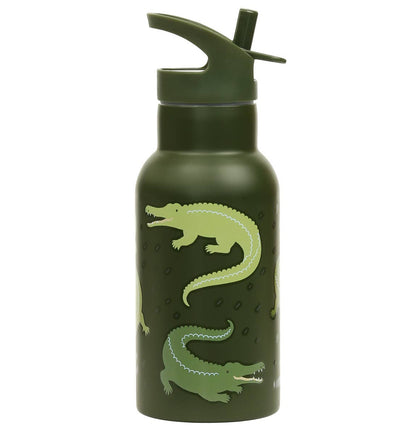 Kids stainless steel drink/ water bottle: Crocodiles