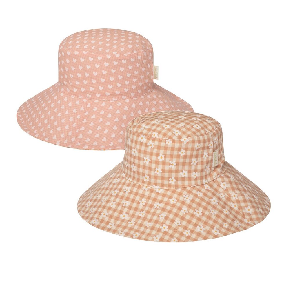Daisy Gingham Reversible Sun Hat 3-6 Years