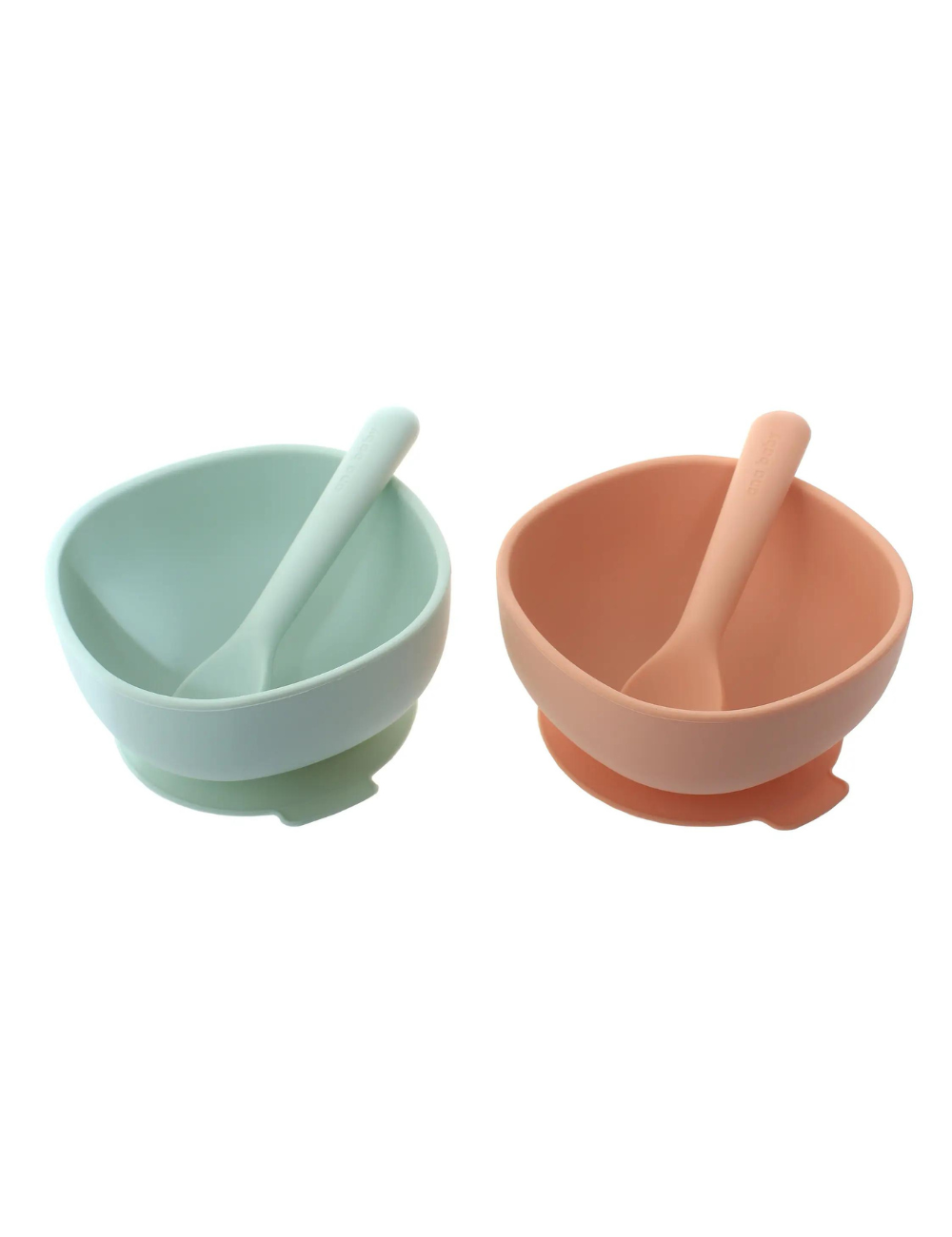 2 Pack Silicone Suction Bowl and Spoon in Kraft Paper Box