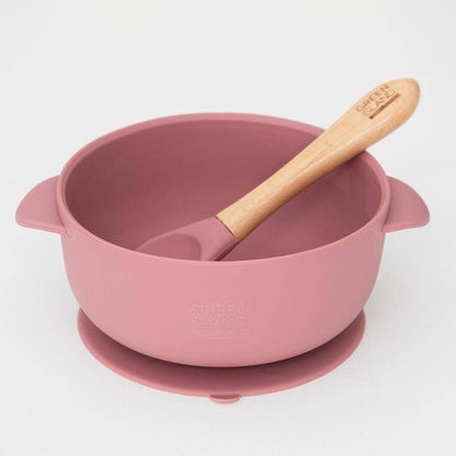 Silicone Baby Bowl &amp; Spoon: Blue